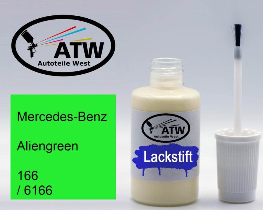 Mercedes-Benz, Aliengreen, 166 / 6166: 20ml Lackstift, von ATW Autoteile West.